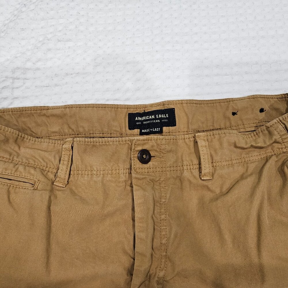American Eagle Made To Last Relaxed Straight Cargo Pants Size 36x30 – Khaki Tan